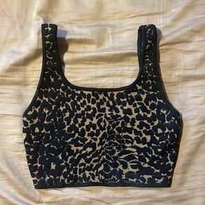 Babaton Sculpt Knit Square Neck Crop Tank